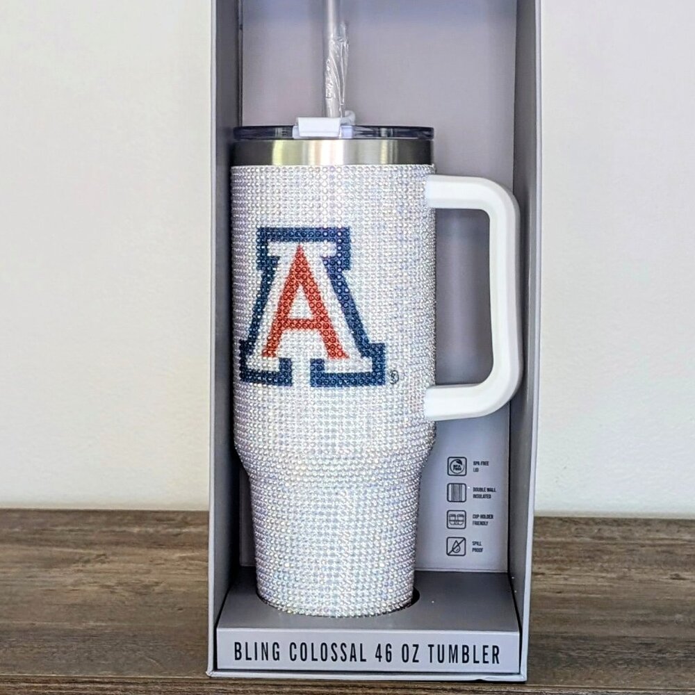 SOLD - U of A Bling Colossal 46oz LIMITED EDITION Steel Tumbler Rhinestones ~NWT